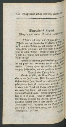 Dreyzehntes Kapitel. Wurzeln und andre Gewächse zuzubereiten
