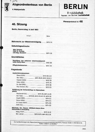 Nr. 46, 9. Juni 1983