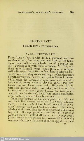 Chapter XVIII. Raised Pies and Timbales