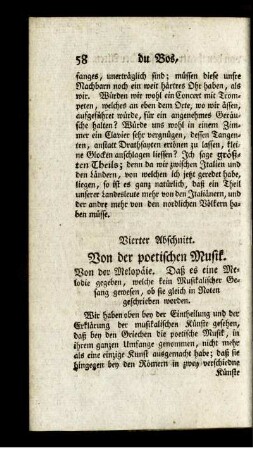 Vierter Abschnitt. Von der poetischen Musik