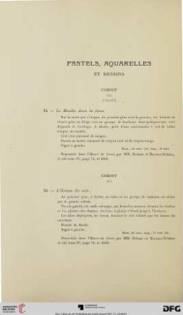 Pastels, aquarelles et dessins (Nr. 34-88)