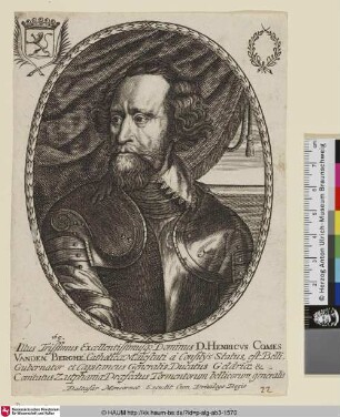 D. Henricus Comes Vanden Berghe; [Hendrik van den Bergh]