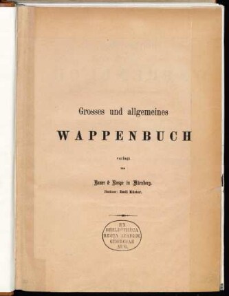 Bd. 5, Abth. 9: Fünfzehnhundertneunundfünfzig bürgerliche Wappen