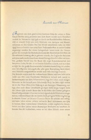 Zurück zur Heimat