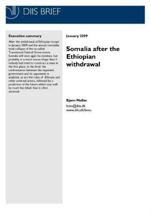 Somalia after the Ethiopian withdrawal