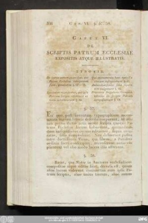 Caput VI. De Scriptis Patrum Ecclesiae Expositis Atque Illustratis.