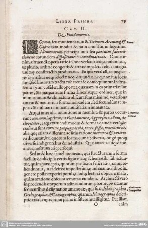 CAP. II. De Fundamentis.