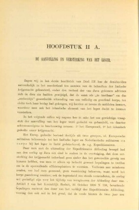 Hoofdstuk IIA. De aanvulling en versterking van het leger