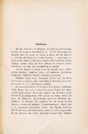 Beiträge zur Histologie der Echinodermen, 4. Anatomie und Histologie der Ophiuren und Crinoiden