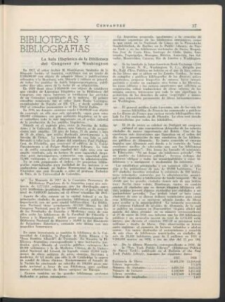 Bibliotecas y bibliografías : La Sala Hispánica de la Biblioteca del Congreso de Washington