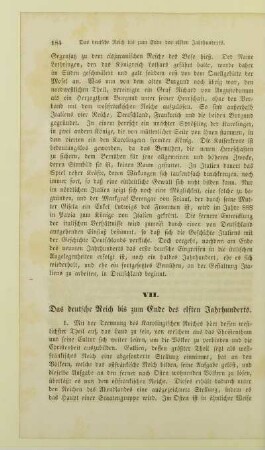 VII. Das deutsche Reich bis zum Ende des elften Jahrhunderts