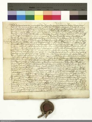 Revers Hans Konrads von Berlichingen und weiterer namentlich genannter Personen bezüglich der Belehnung mit zwei Vorwerken in Milz und weiteren im Einzelnen aufgeführten Lehen durch Johann Friedrich [von Schwalbach], Abt von Fulda
