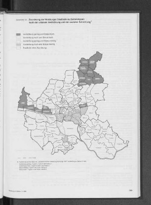 Zuordnung der Hamburger Stadtteile zu Gebietstypen nach der urbanen Verdichtung und der sozialen Schichtung