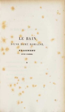 Le Bain D'Une Dame Romaine.