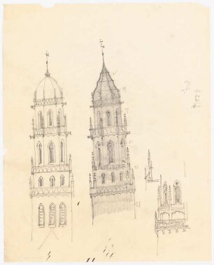 Unzugeordnete Kirchen-Projekte (Skizzen): Kirchtürme