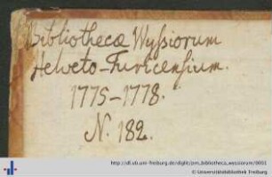 Notiz (Aus: UB Freiburg, F 355).