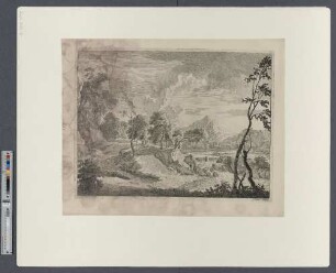 [Landschaft mit einem Wasserfall]
