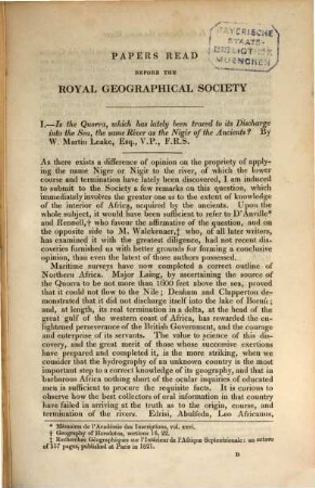 The journal of the Royal Geographical Society : JRGS, 2. 1832