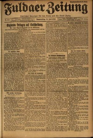 Ausgabe vom Donnerstag, den 12. Juli 1923.