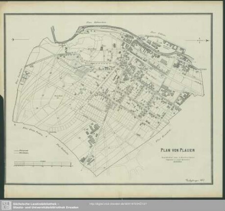 Karte : Plan von Plauen