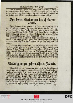 Von denen Kleidungen der ehrbaren Frauen.
