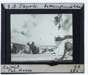 Madrid, Palacio Real, Salón del Trono,Tiepolo, Deckenfresko im Salón del Trono (Madrid, Palacio Real) : Detail