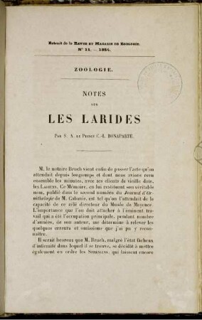 Notes Sur Les Larides