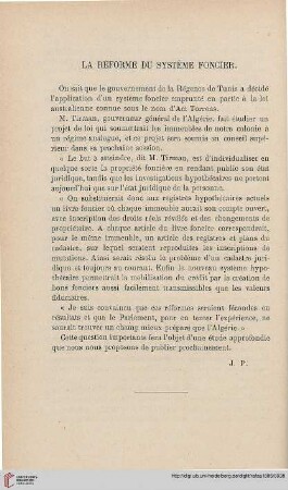 4.1886 = Année 5: La réforme du système foncier