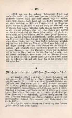 8. Die Opfer der französischen Fremdherrschaft.