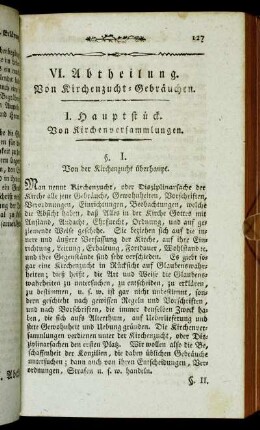 I. Hauptstück. Von Kirchenversammlungen.