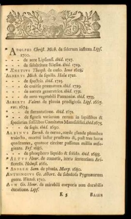 Appendix, Sistens Disputationes Philosophicas, Mathematicas, Physicas Et Ex Historia Naturali