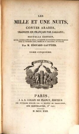 Les mille et une nuits : contes arabes, 5