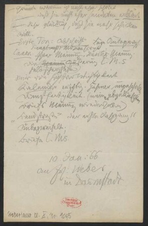 Brief an Antonie Weber : 10.01.1866