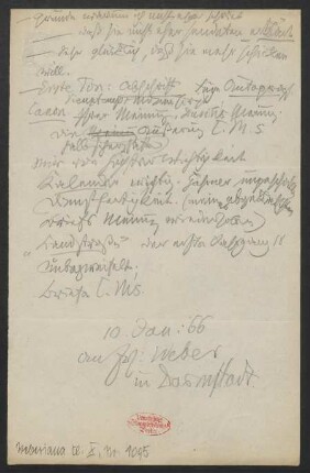 Brief an Antonie Weber : 10.01.1866