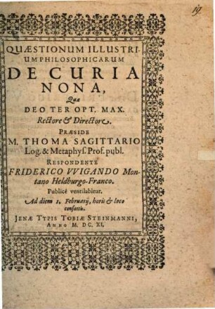 Quaestionum illustrium philosophicarum decuria nona