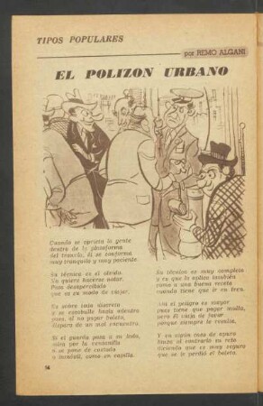 El polizón urbano : Tipos populares