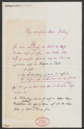 Brief an Ludwig Strecker  an B. Schott's Söhne : 27.02.1885