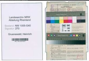 Entnazifizierung Heinrich Gruenewald , geb. 05.01.1905 (Justizsekretaer)