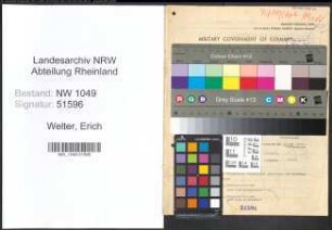 Entnazifizierung Erich Welter , geb. 14.02.1911 (Arzt)