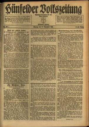 Ausgabe vom Montag, den 27. Dezember 1920.
