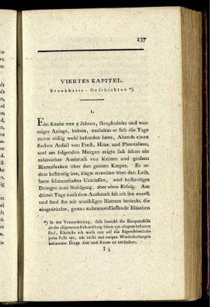 Viertes Kapitel. Krankheits-Geschichten.