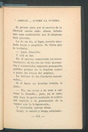"Ardiles" quiere la guerra