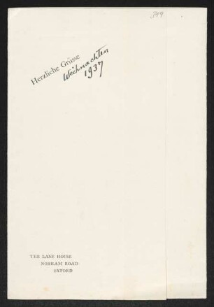 Brief von Hermann Georg Fiedler an Gerhart Hauptmann und Margarete Hauptmann