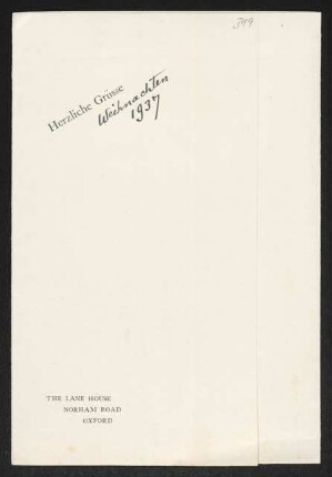 Brief von Hermann Georg Fiedler an Gerhart Hauptmann und Margarete Hauptmann