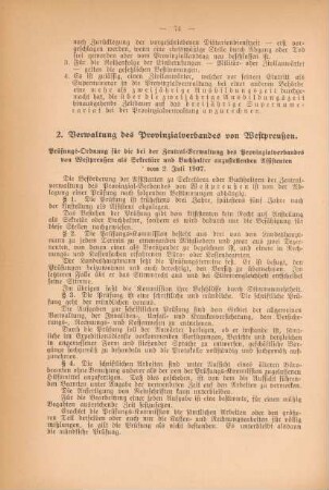 2. Verwaltung des Provinzialverbandes von Westpreußen