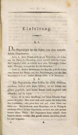 Grundriß der Physiologie, 1