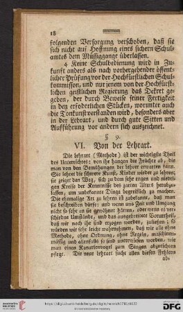 VI. VOn der Lehrart