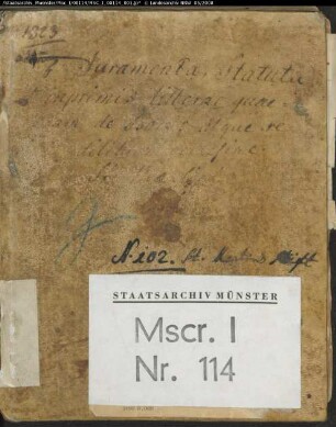 Statuten-, Urkunden- und Lagerbuch des Kollegiatstifts S. Martini in Minden