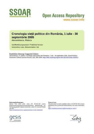 Cronologia vieţii politice din România, 1 iulie - 30 septembrie 2005