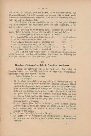 XII. Bergbau, Hüttenwesen, Fabrik, Industrie, Handwerk